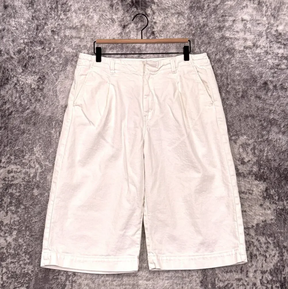 Anthropologie Shorts 32 Mens Pilcro Baggy Bermuda Pleated Relaxed
